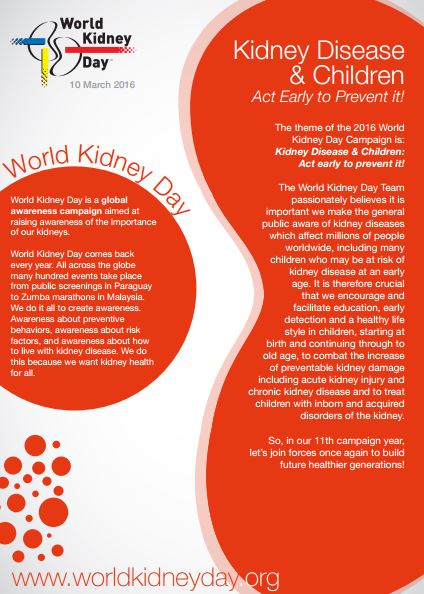 World Kidney Day 2016 | KibowBiotech